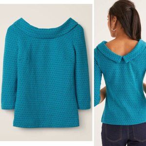 Boden Bessie Retro Jacquard Top - Teal